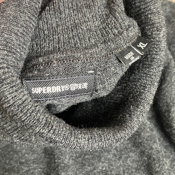 Superdry charcoal grey turtleneck sweater - Picture 12 of 14
